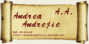 Andrea Andrejić vizit kartica